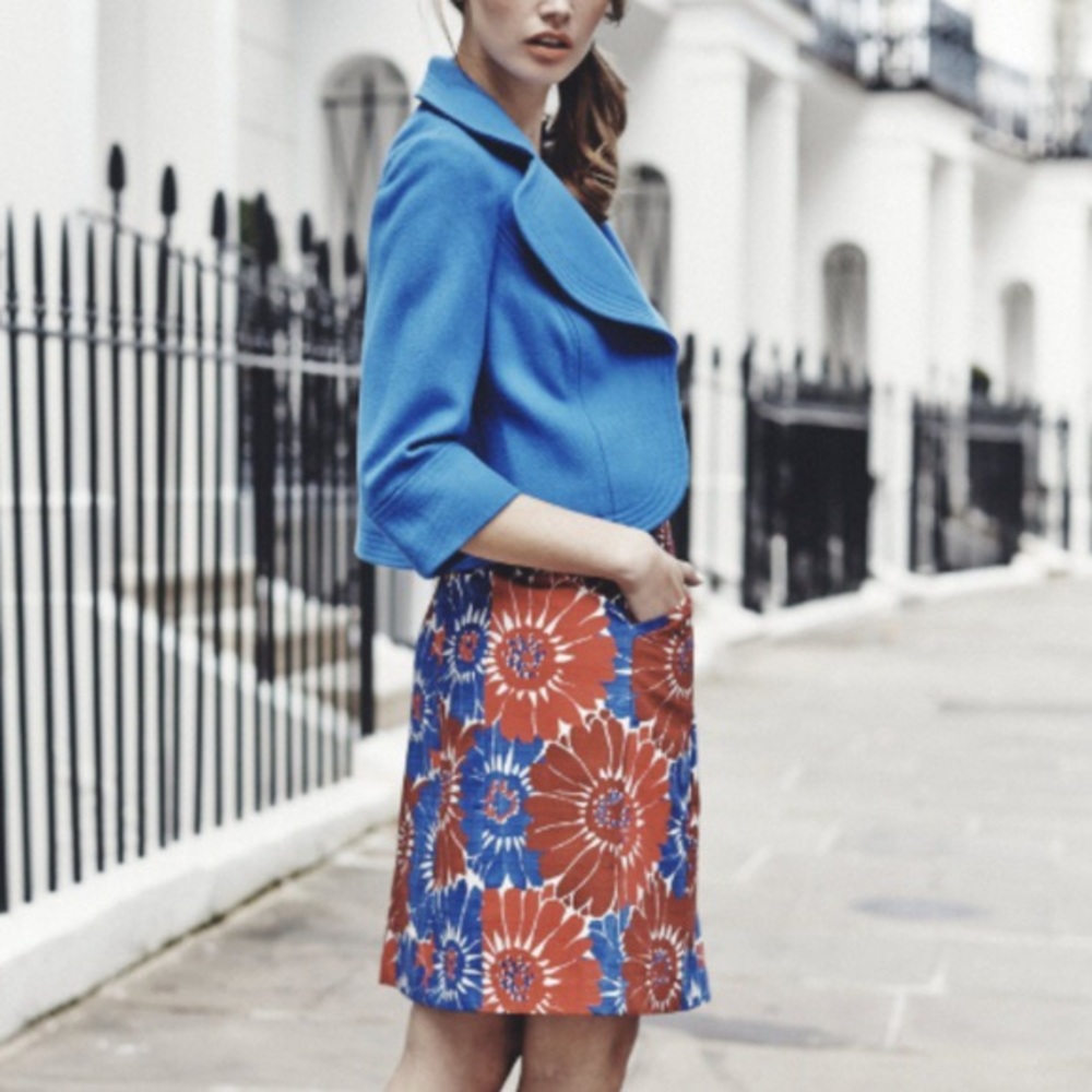 EUC Boden Floral Pencil Skirt